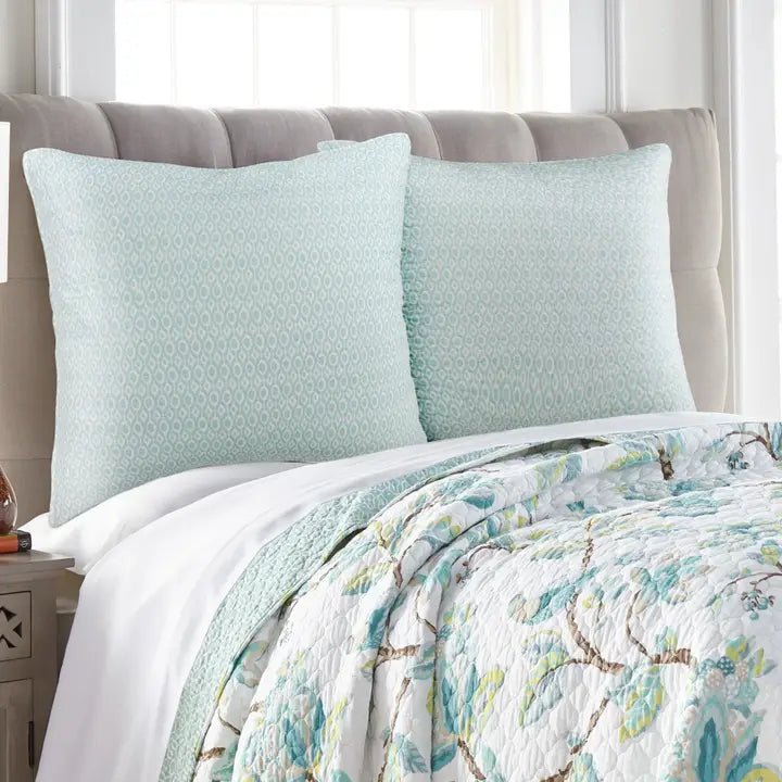 Cressida Euro Sham Set of 2 - Coastal Pillow Shams - Quahog Bay Bedding