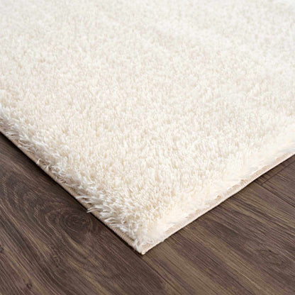 Crevalo Cream Subtle Wavy Abstract Modern Minimalist Polyester Machine Woven Area Rug - Quahog Bay Bedding
