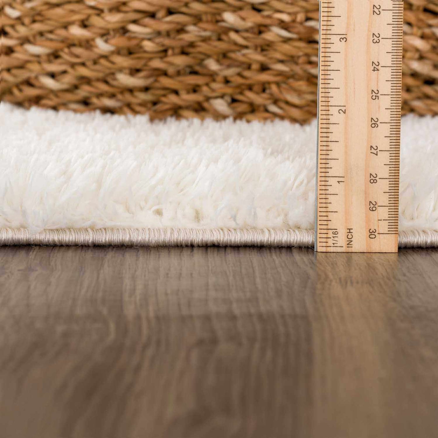 Crevalo Cream Subtle Wavy Abstract Modern Minimalist Polyester Machine Woven Area Rug - Quahog Bay Bedding