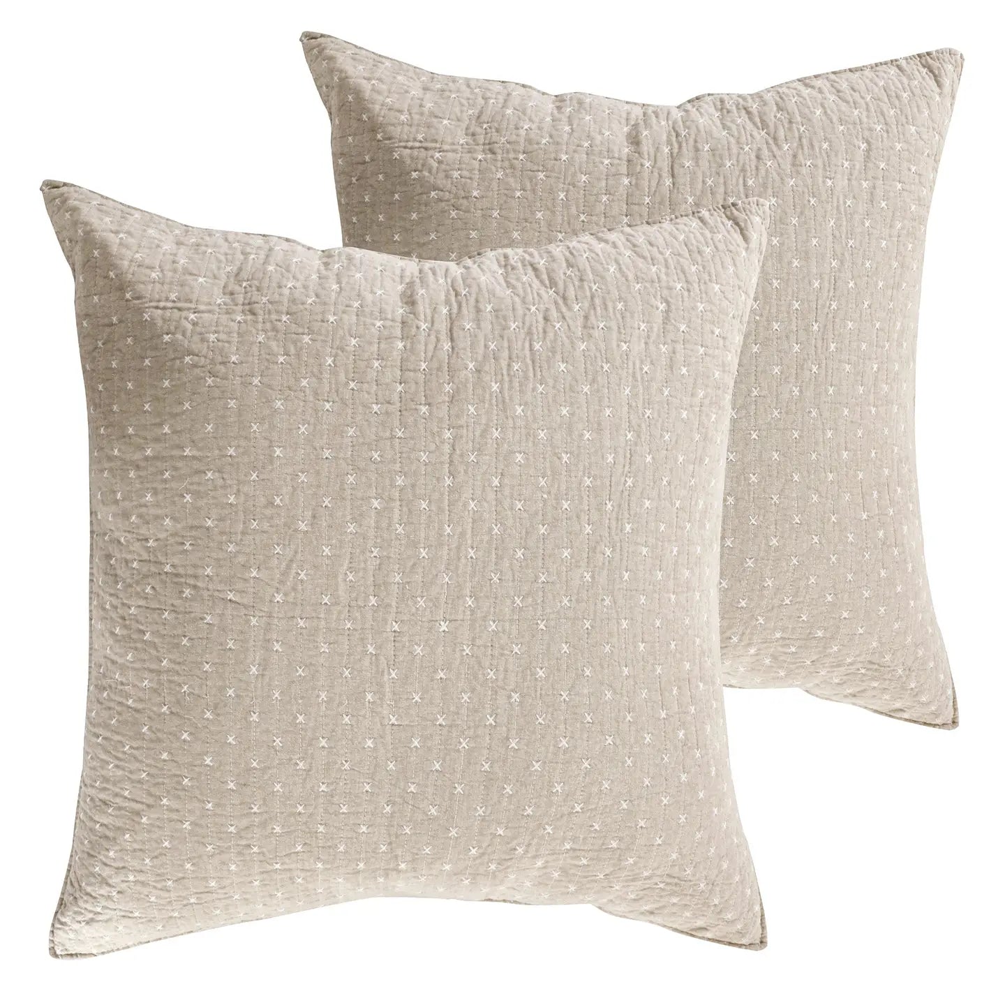 Cross Stitch Euro Sham Set of 2 - Quahog Bay Bedding