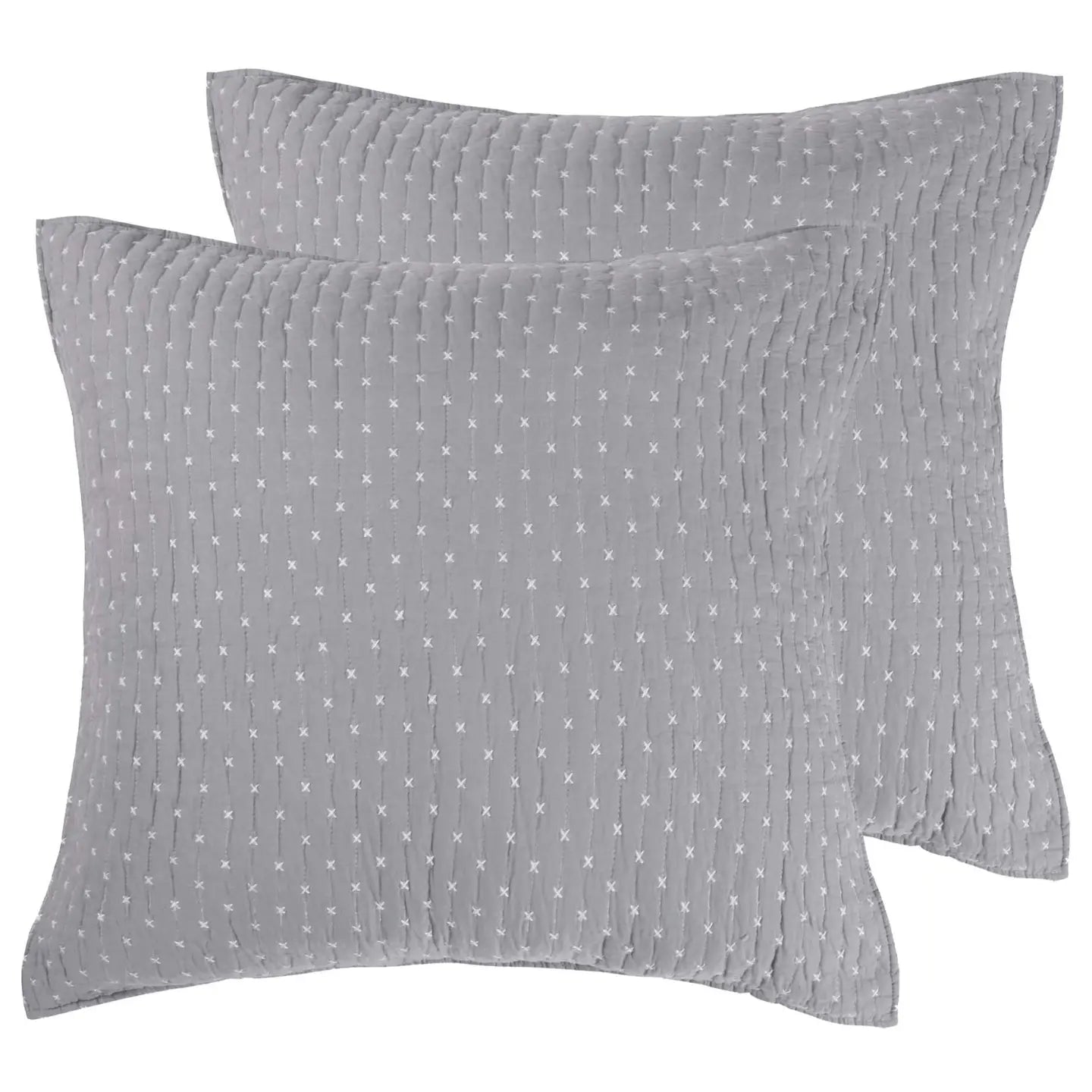 Cross Stitch Euro Sham Set of 2 - Quahog Bay Bedding