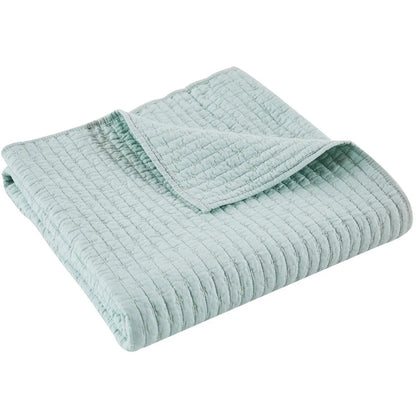 Cross Stitch Quilted Throw - Quahog Bay Bedding