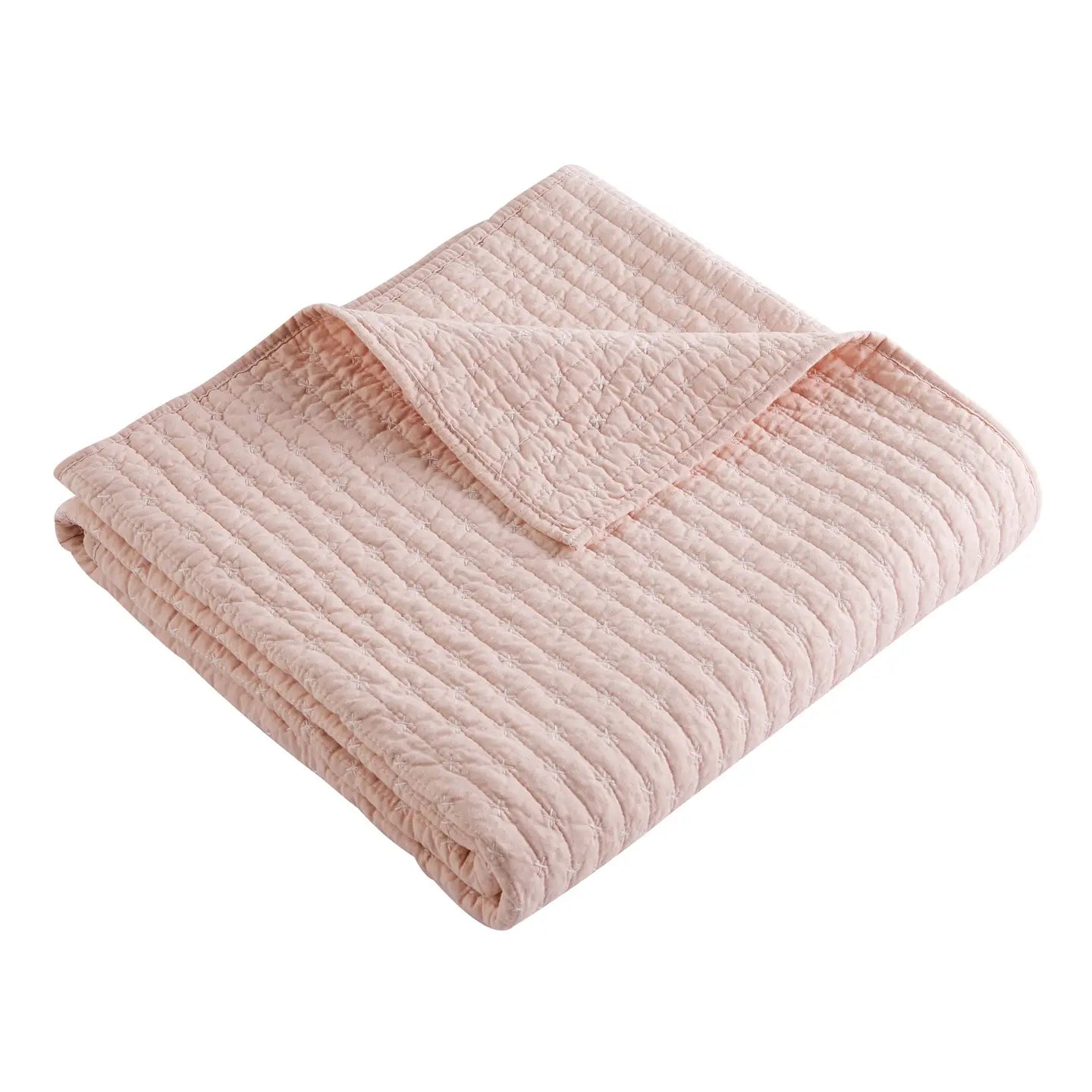 Cross Stitch Quilted Throw - Quahog Bay Bedding