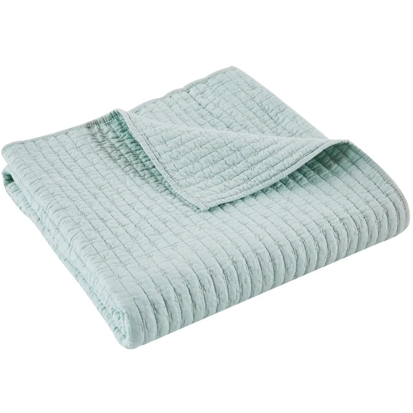 Cross Stitch Quilted Throw - Quahog Bay Bedding
