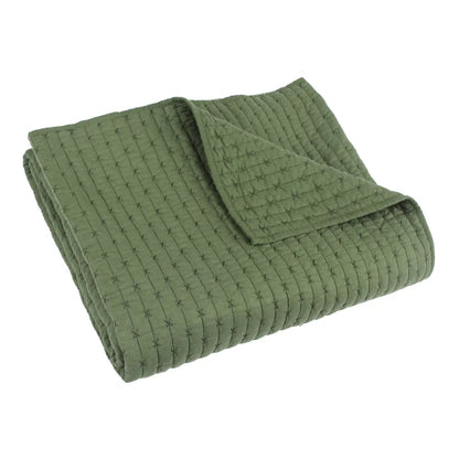 Cross Stitch Quilted Throw - Quahog Bay Bedding