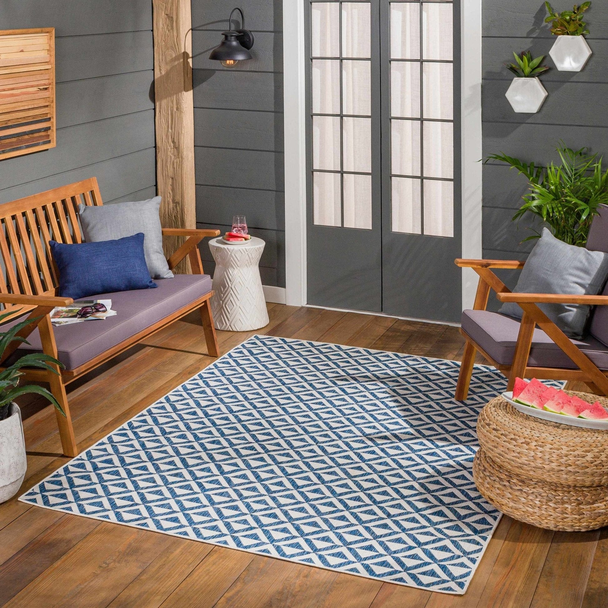 Cumby Denim Outdoor Area Carpet - Quahog Bay Bedding