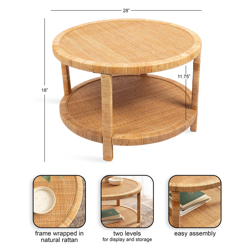 Rafina Round Rattan Coffee Table