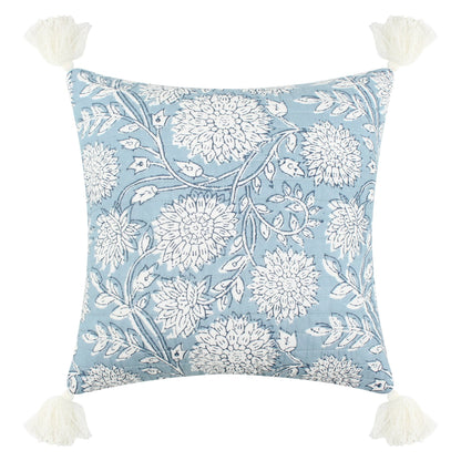 Adare Blue Tassel Pillow