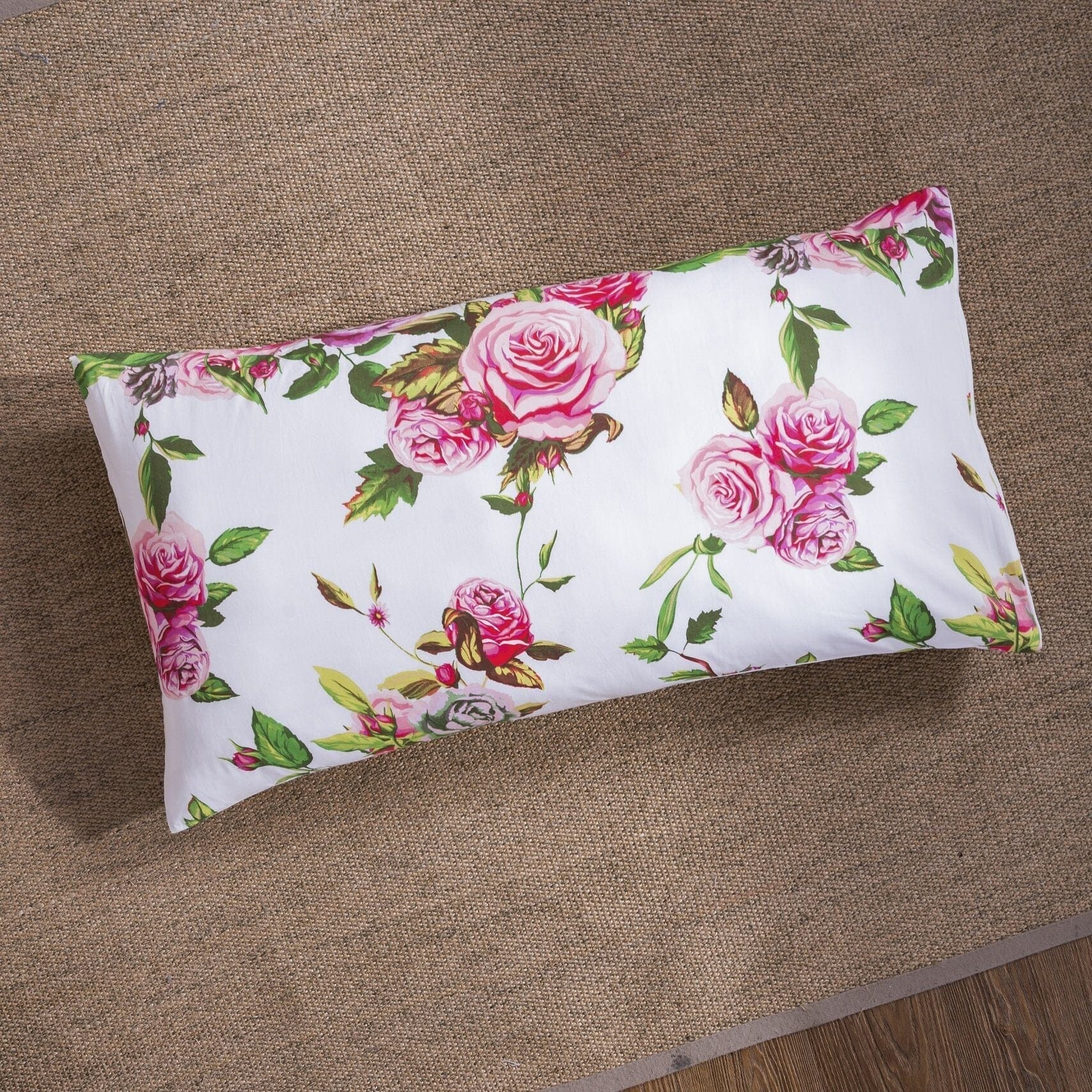 Romantic Roses Lovely Floral Garden Fitted & Flat Bed Sheet Set w/ Pillow Cases - Quahog Bay Bedding