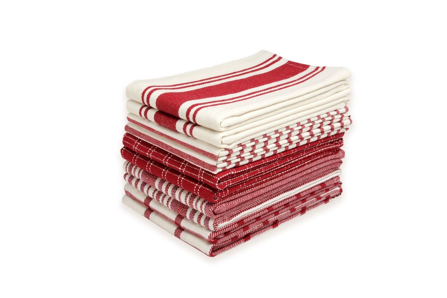 Dan River 10 Pack Cotton Flat Assorted Kitchen Towels - Quahog Bay Bedding