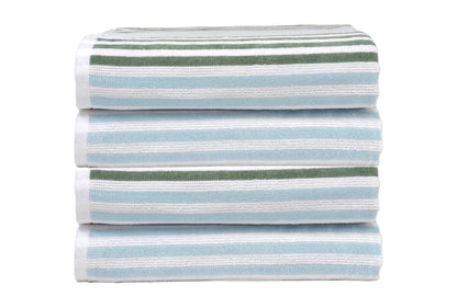 Dan River 2 - 4 Pack Cabana Stripe Beach Towel Set - Quahog Bay Bedding