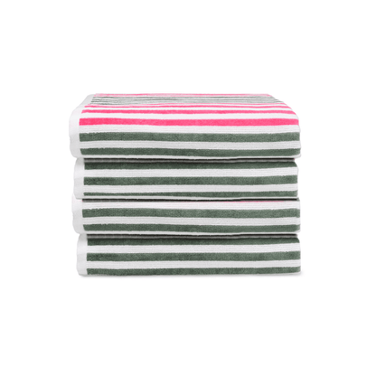 Dan River 2 - 4 Pack Cabana Stripe Beach Towel Set - Quahog Bay Bedding