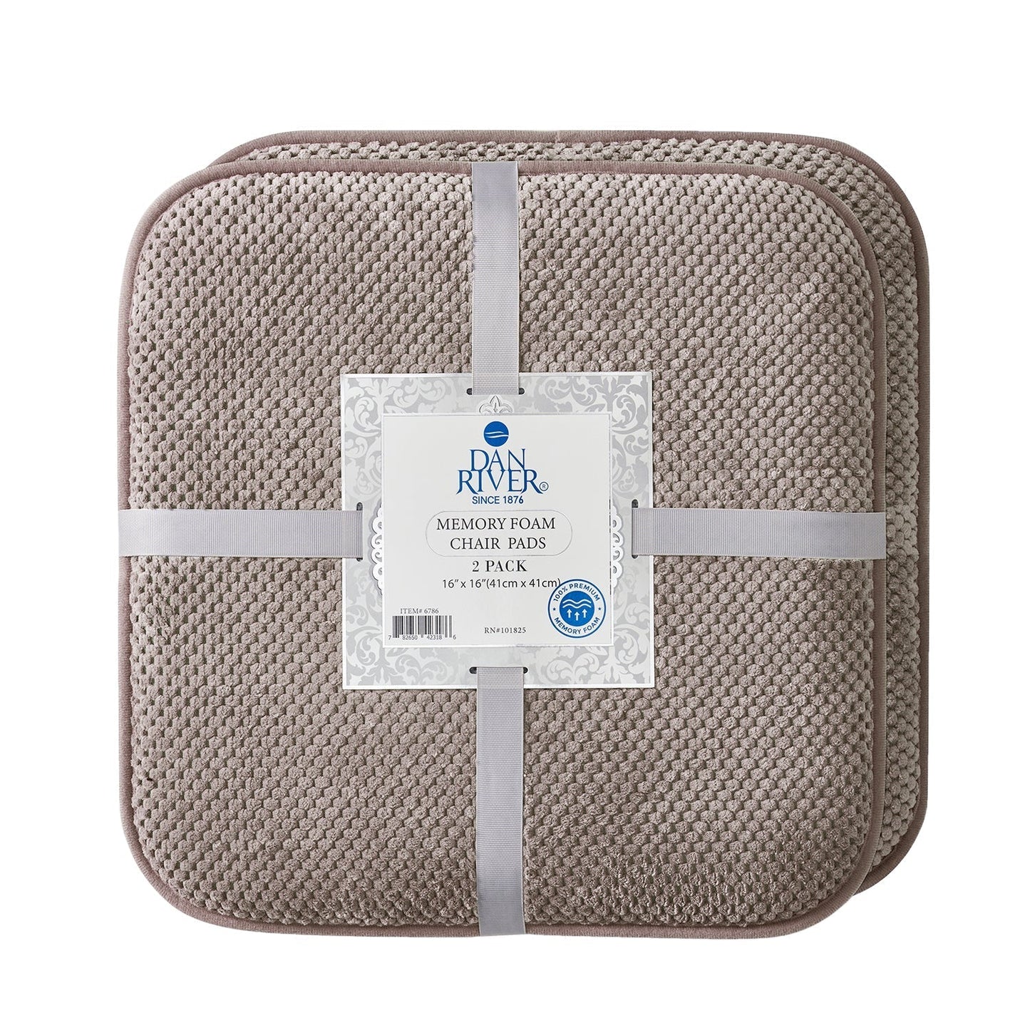 Dan River 2 - 4 Pack Memory Foam Non - Slip 16x16'' Chair Cushion Pad - Quahog Bay Bedding