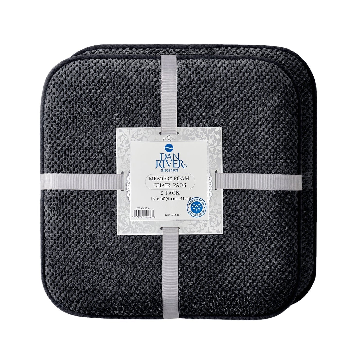 Dan River 2 - 4 Pack Memory Foam Non - Slip 16x16'' Chair Cushion Pad - Quahog Bay Bedding