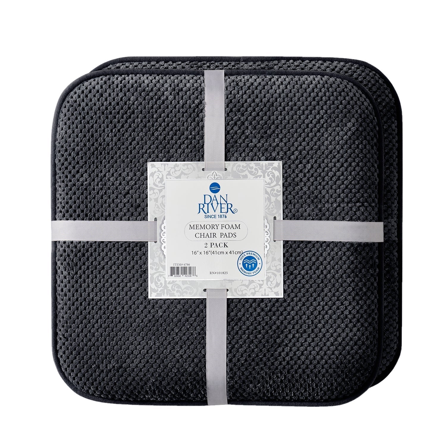 Dan River 2 - 4 Pack Memory Foam Non - Slip 16x16'' Chair Cushion Pad - Quahog Bay Bedding