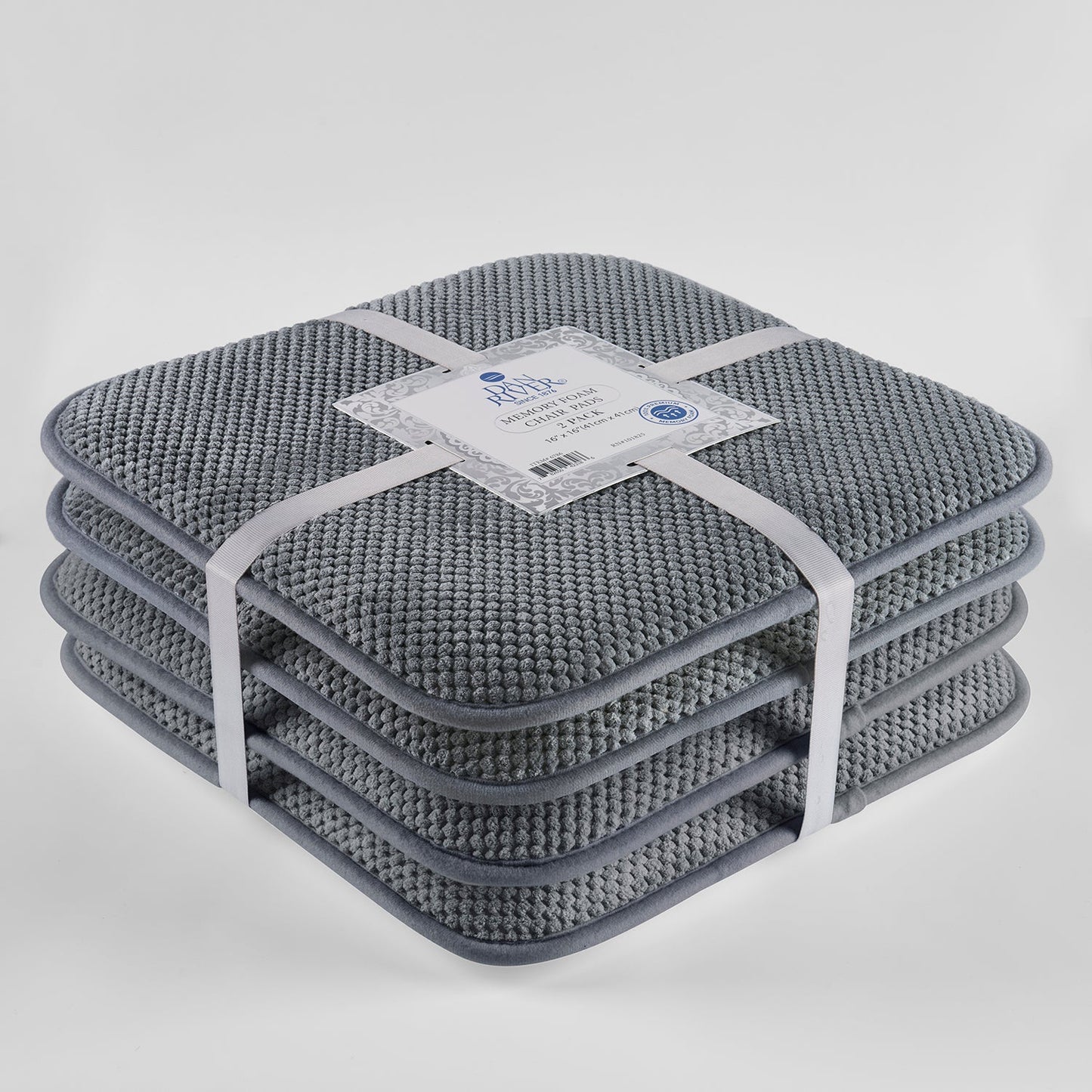 Dan River 2 - 4 Pack Memory Foam Non - Slip 16x16'' Chair Cushion Pad - Quahog Bay Bedding