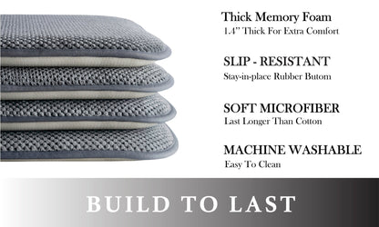 Dan River 2 - 4 Pack Memory Foam Non - Slip 16x16'' Chair Cushion Pad - Quahog Bay Bedding