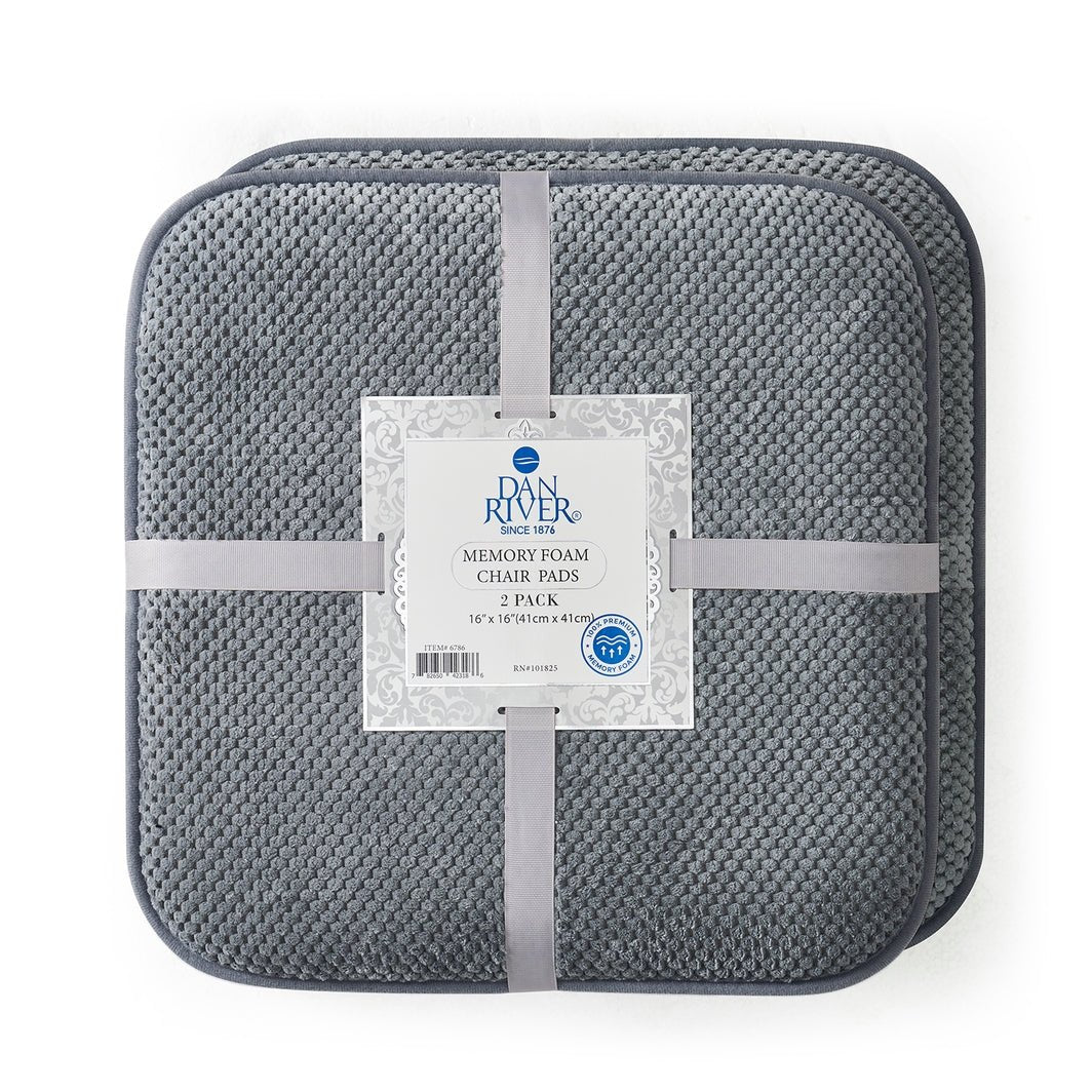 Dan River 2 - 4 Pack Memory Foam Non - Slip 16x16'' Chair Cushion Pad - Quahog Bay Bedding