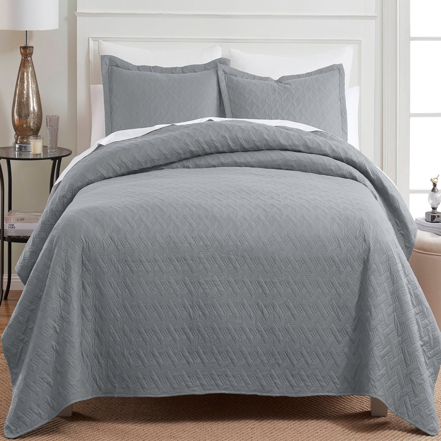 Dan River 3 - Piece Basket Pinsonic Quilt Set - Quahog Bay Bedding