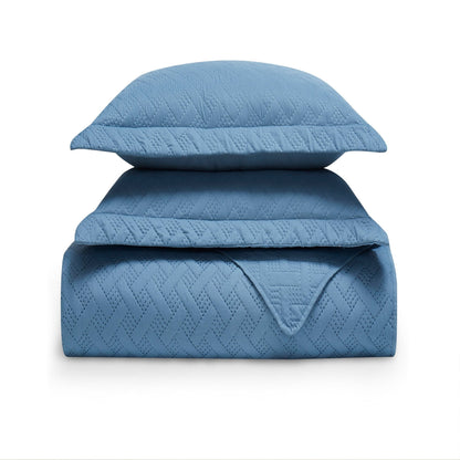 Dan River 3 - Piece Basket Pinsonic Quilt Set - Quahog Bay Bedding