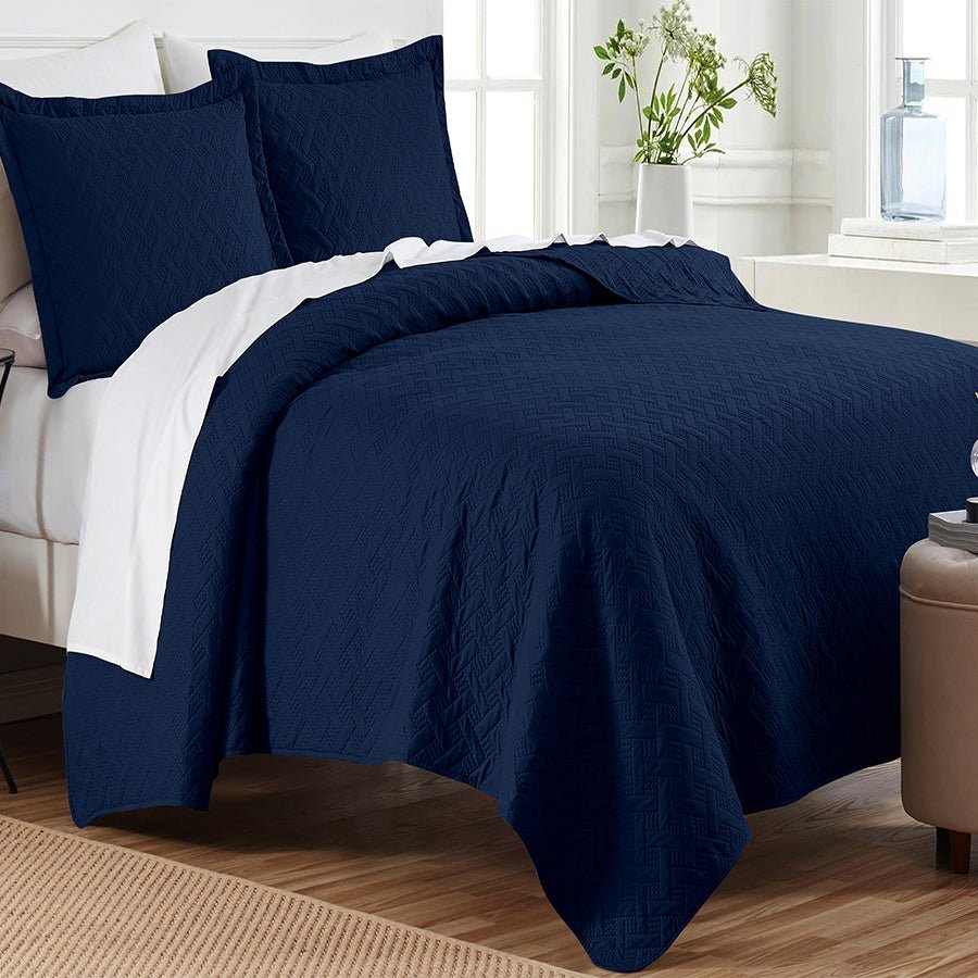 Dan River 3 - Piece Basket Pinsonic Quilt Set - Quahog Bay Bedding