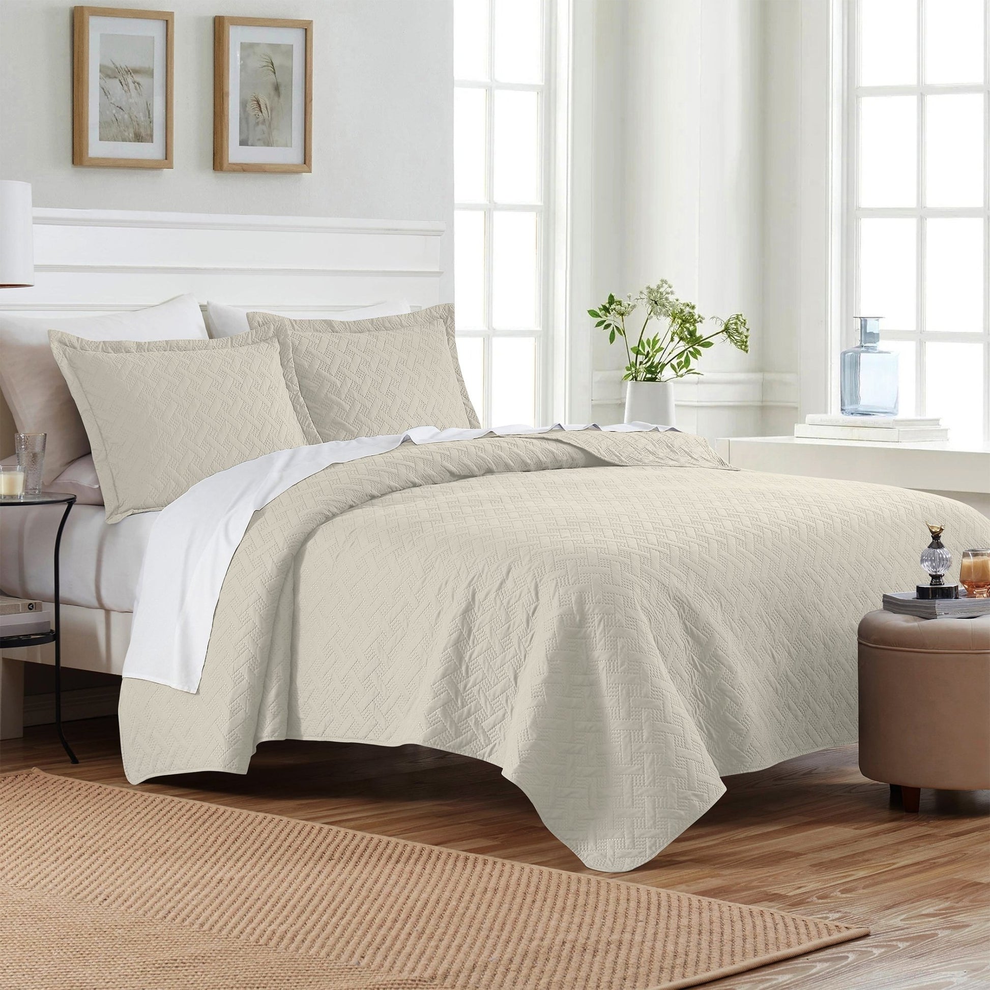 Dan River 3 - Piece Basket Pinsonic Quilt Set - Quahog Bay Bedding