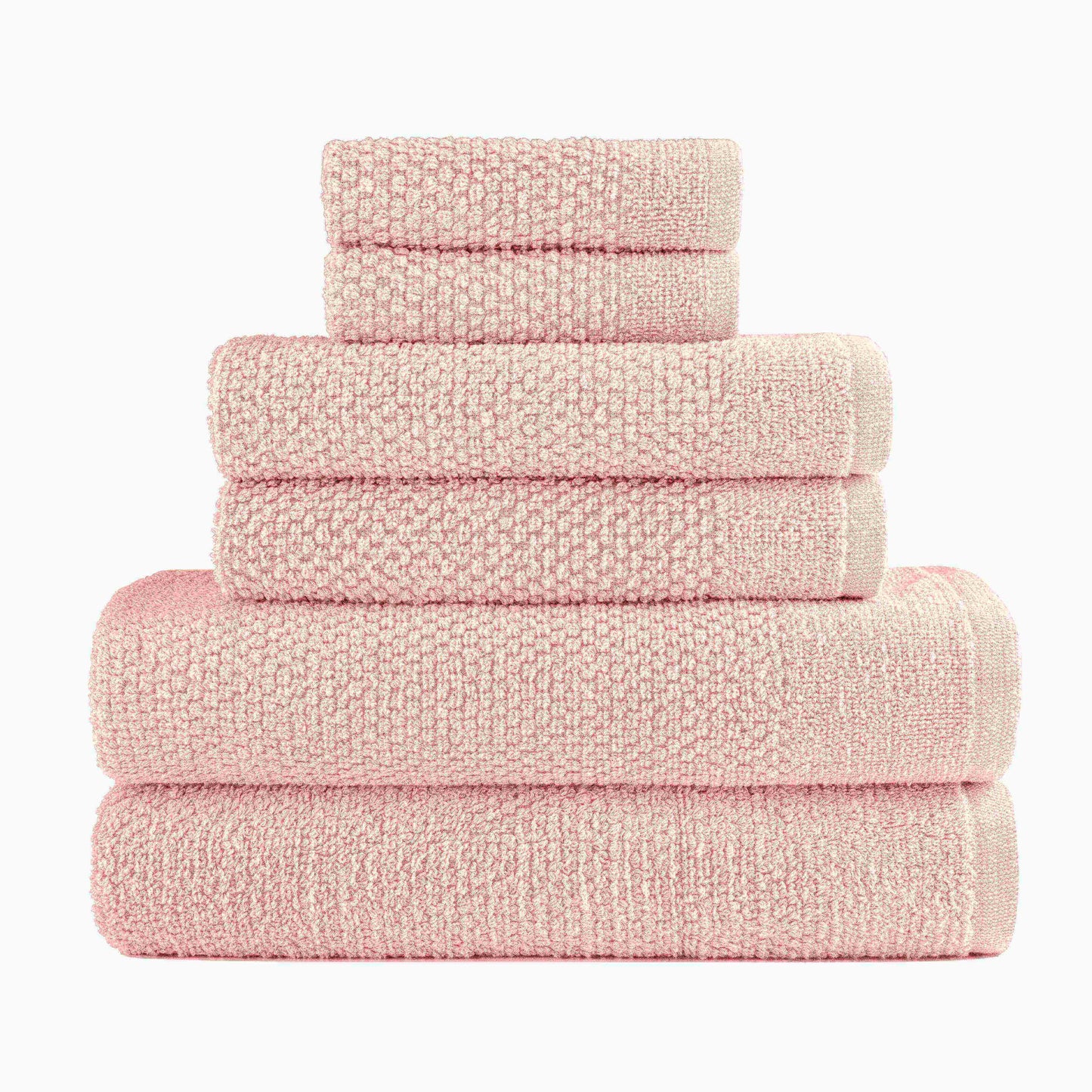 Dan River 6 Piece Popcorn Cotton Bath Towel Set. - Quahog Bay Bedding