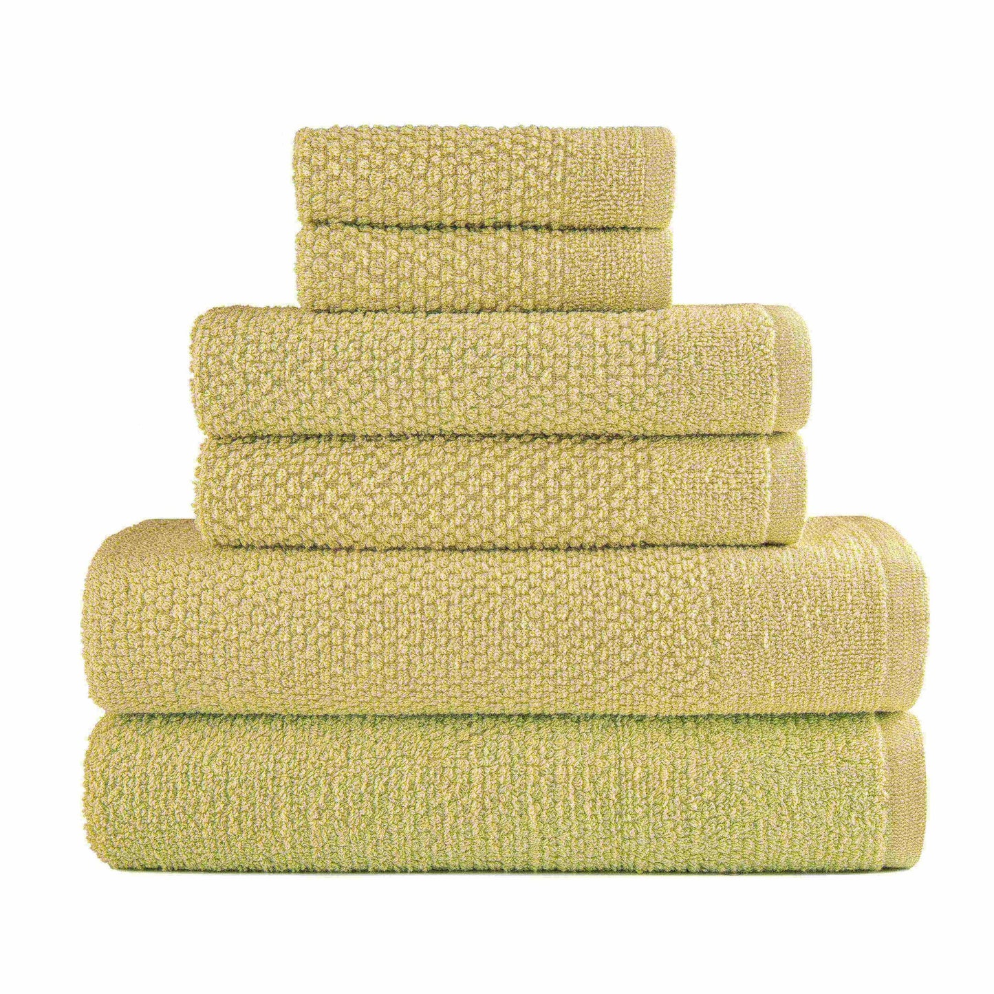 Dan River 6 Piece Popcorn Cotton Bath Towel Set. - Quahog Bay Bedding