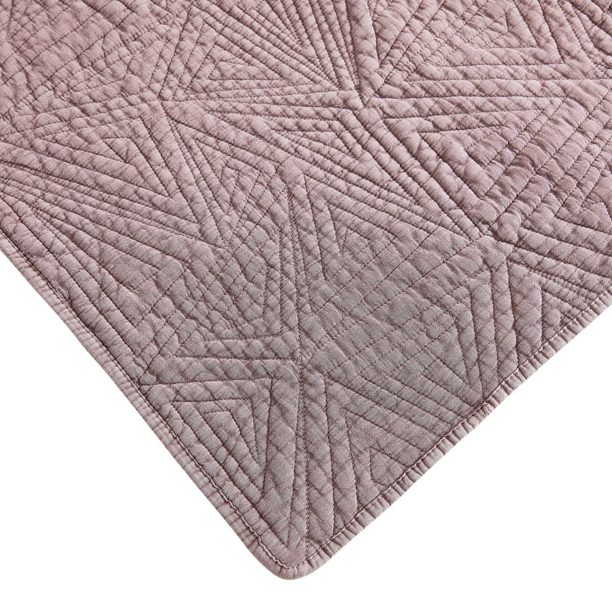 Dancing Triangles Stonewashed Cotton Quilt Set - Quahog Bay Bedding