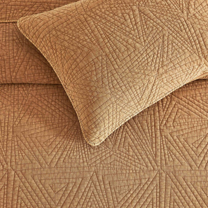 Dancing Triangles Stonewashed Cotton Quilt Set - Quahog Bay Bedding