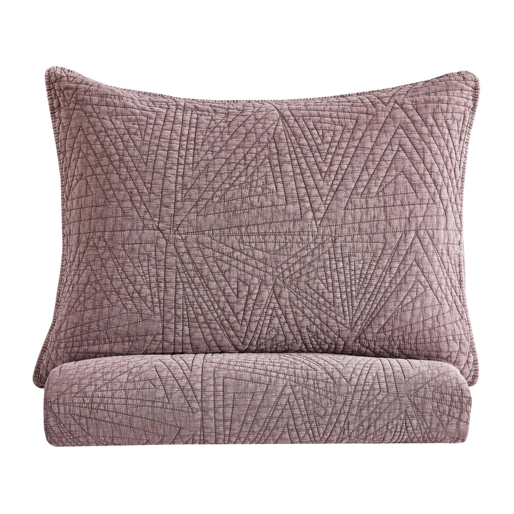 Dancing Triangles Stonewashed Cotton Quilt Set - Quahog Bay Bedding