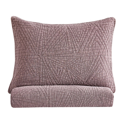 Dancing Triangles Stonewashed Cotton Quilt Set - Quahog Bay Bedding
