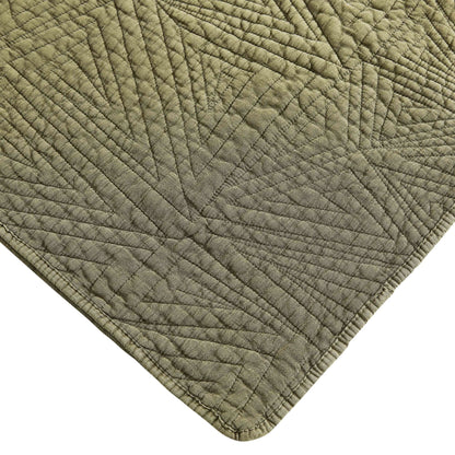 Dancing Triangles Stonewashed Cotton Quilt Set - Quahog Bay Bedding