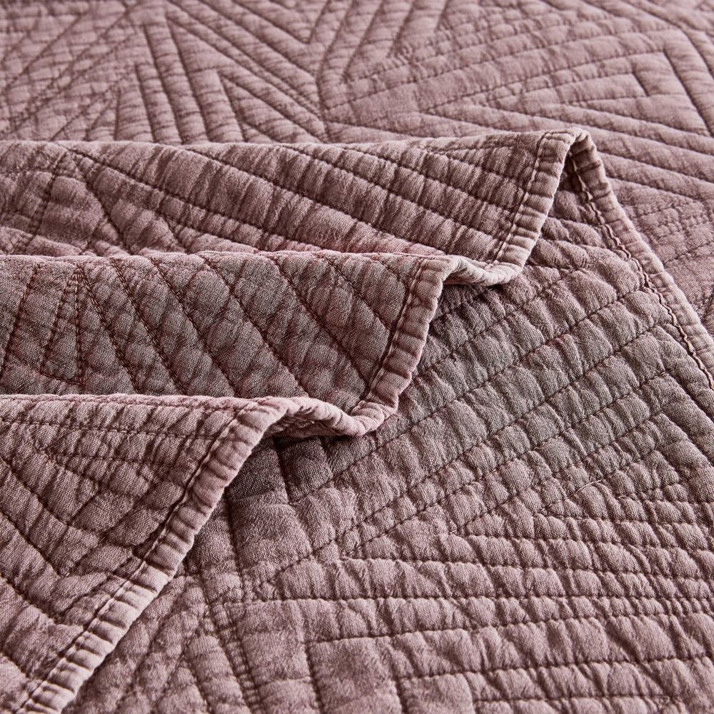 Dancing Triangles Stonewashed Cotton Quilt Set - Quahog Bay Bedding