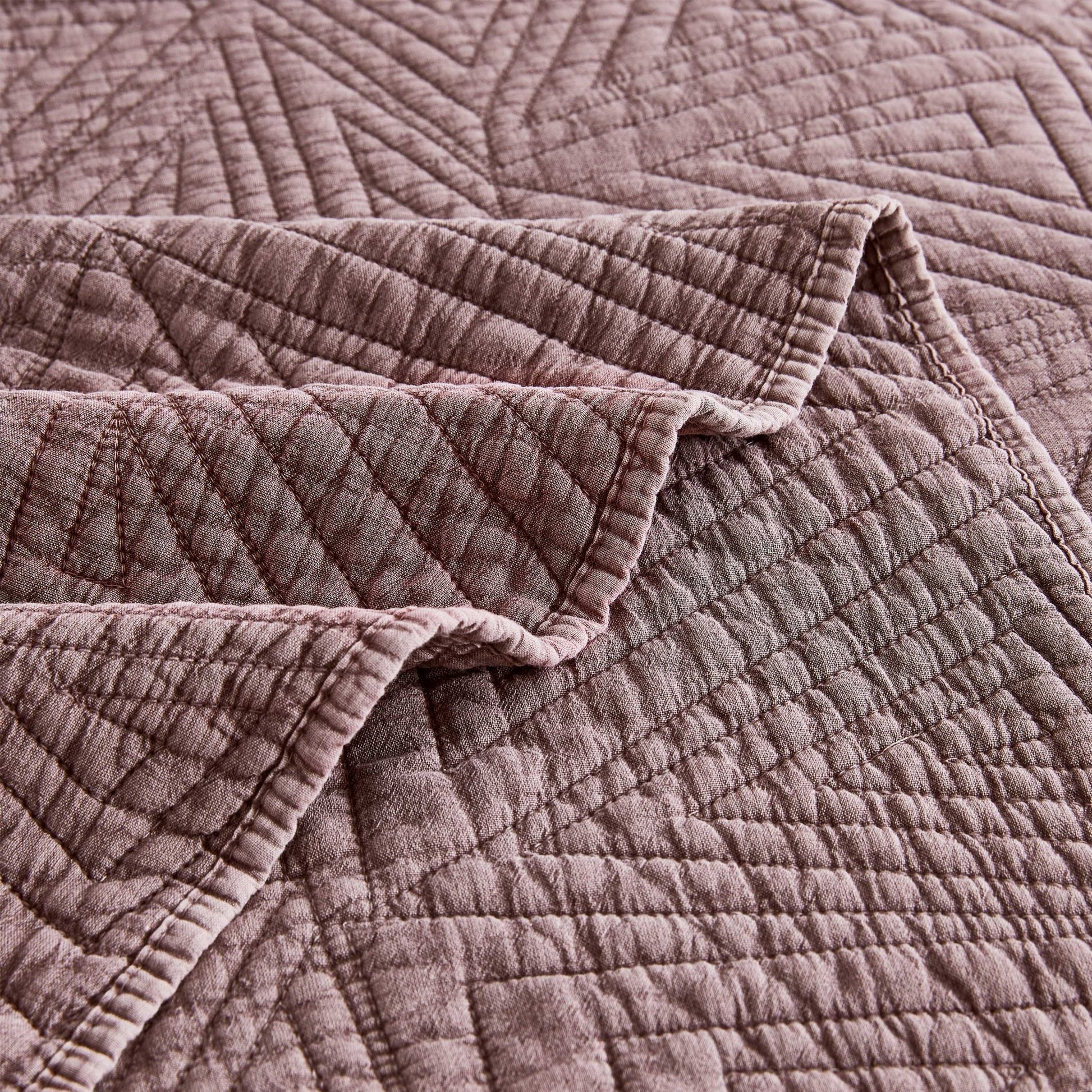 Dancing Triangles Stonewashed Cotton Quilt Set - Quahog Bay Bedding