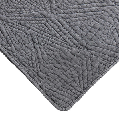 Dancing Triangles Stonewashed Cotton Quilt Set - Quahog Bay Bedding