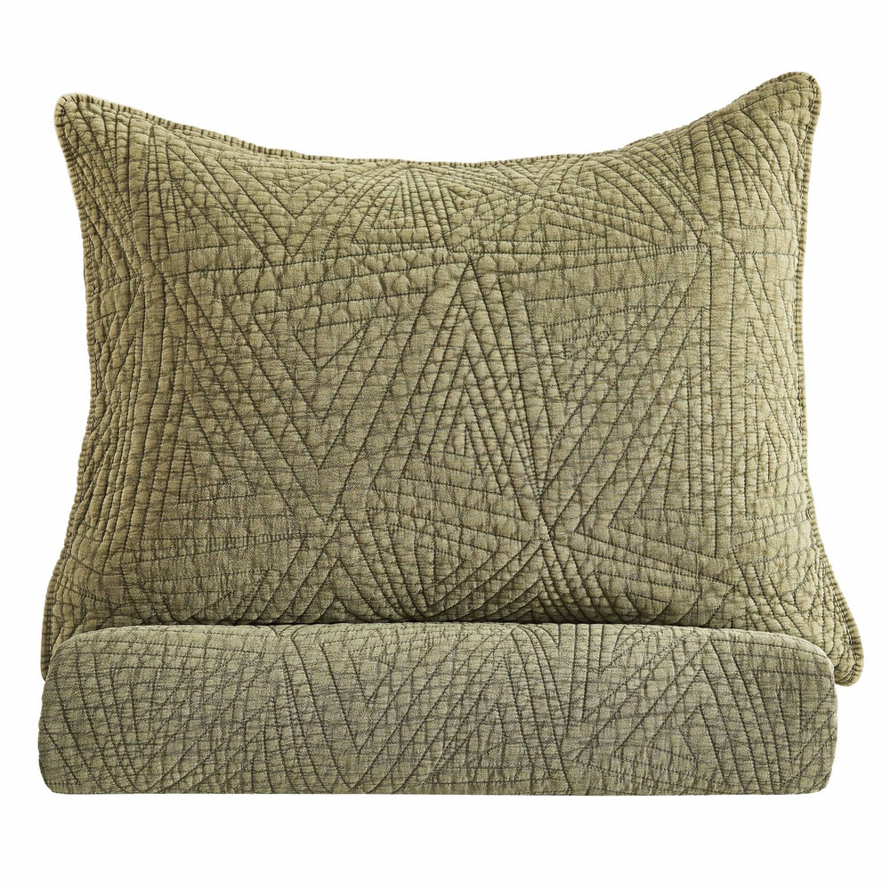 Dancing Triangles Stonewashed Cotton Quilt Set - Quahog Bay Bedding