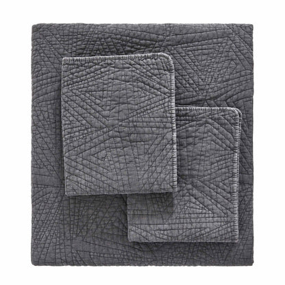 Dancing Triangles Stonewashed Cotton Quilt Set - Quahog Bay Bedding