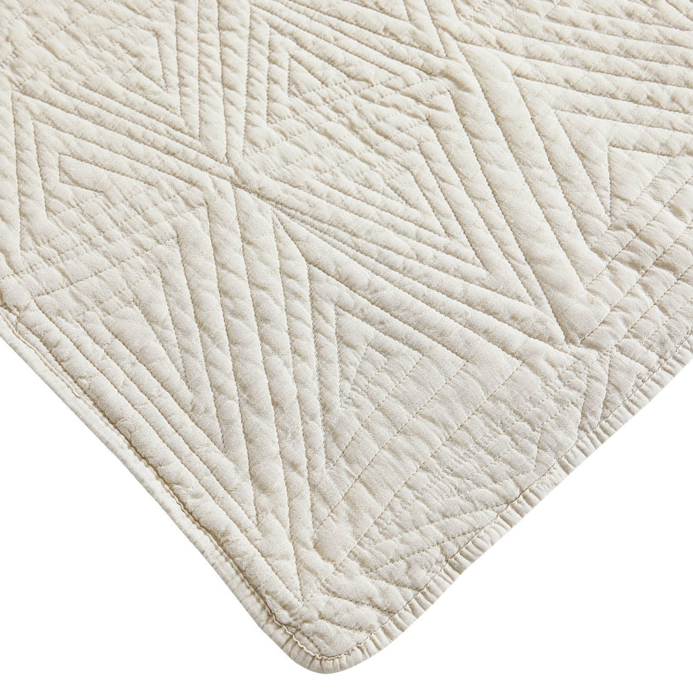 Dancing Triangles Stonewashed Cotton Quilt Set - Quahog Bay Bedding