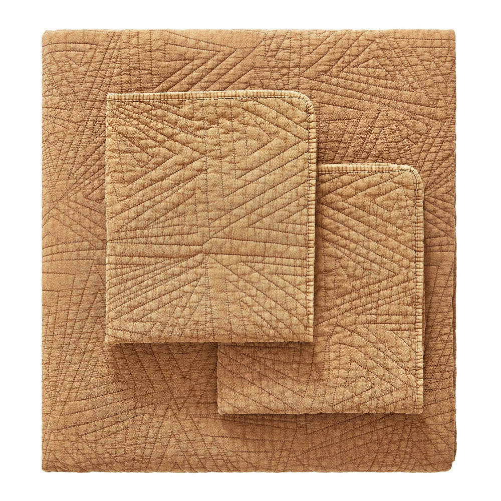 Dancing Triangles Stonewashed Cotton Quilt Set - Quahog Bay Bedding