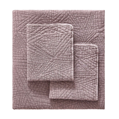 Dancing Triangles Stonewashed Cotton Quilt Set - Quahog Bay Bedding
