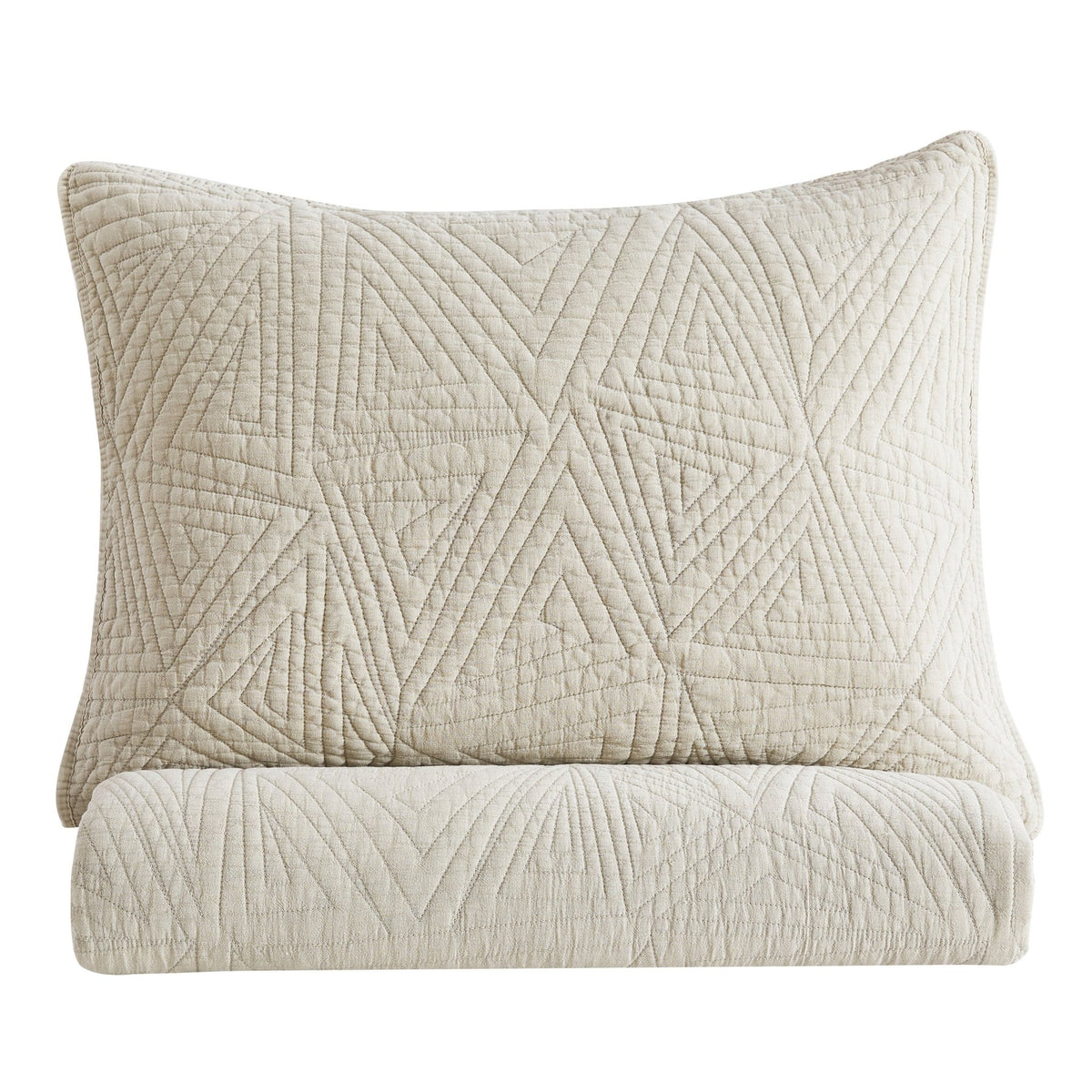 Dancing Triangles Stonewashed Cotton Quilt Set - Quahog Bay Bedding