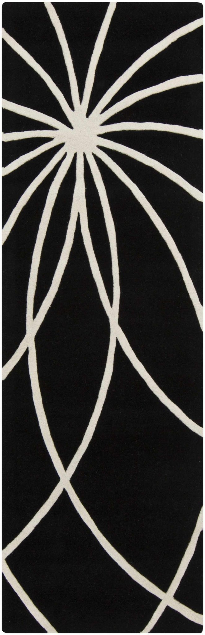 Davison Black Geometric Wool Carpet - Quahog Bay Bedding