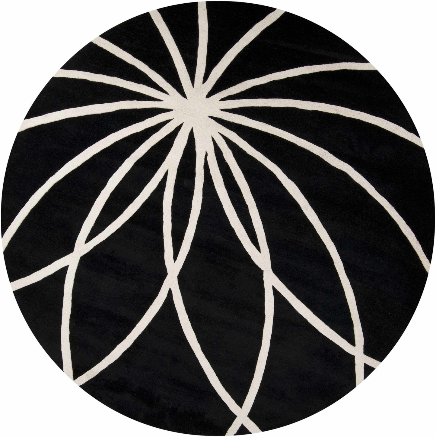 Davison Black Geometric Wool Carpet - Quahog Bay Bedding