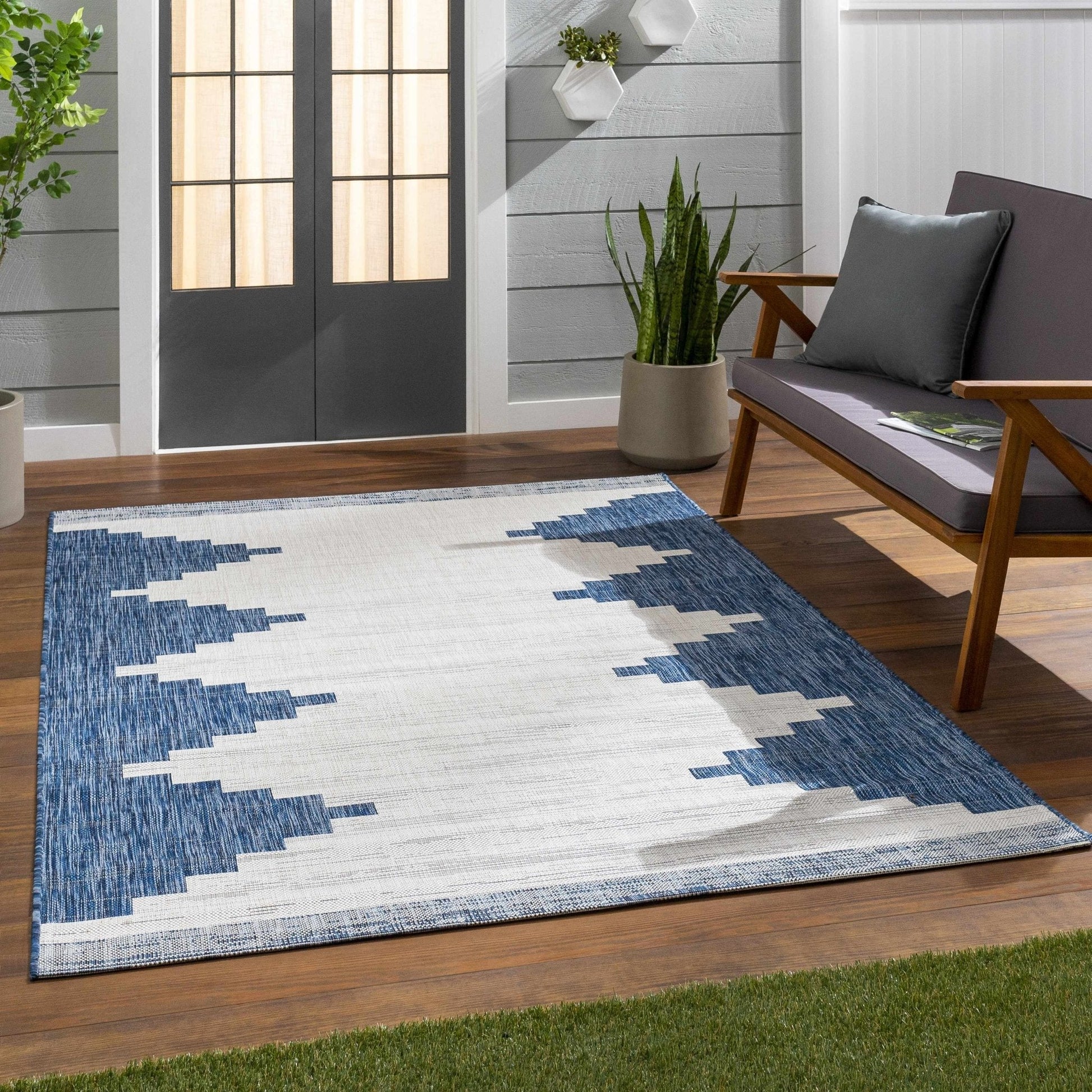 Djugun Navy Blue Performance Rug - Promo - Quahog Bay Bedding
