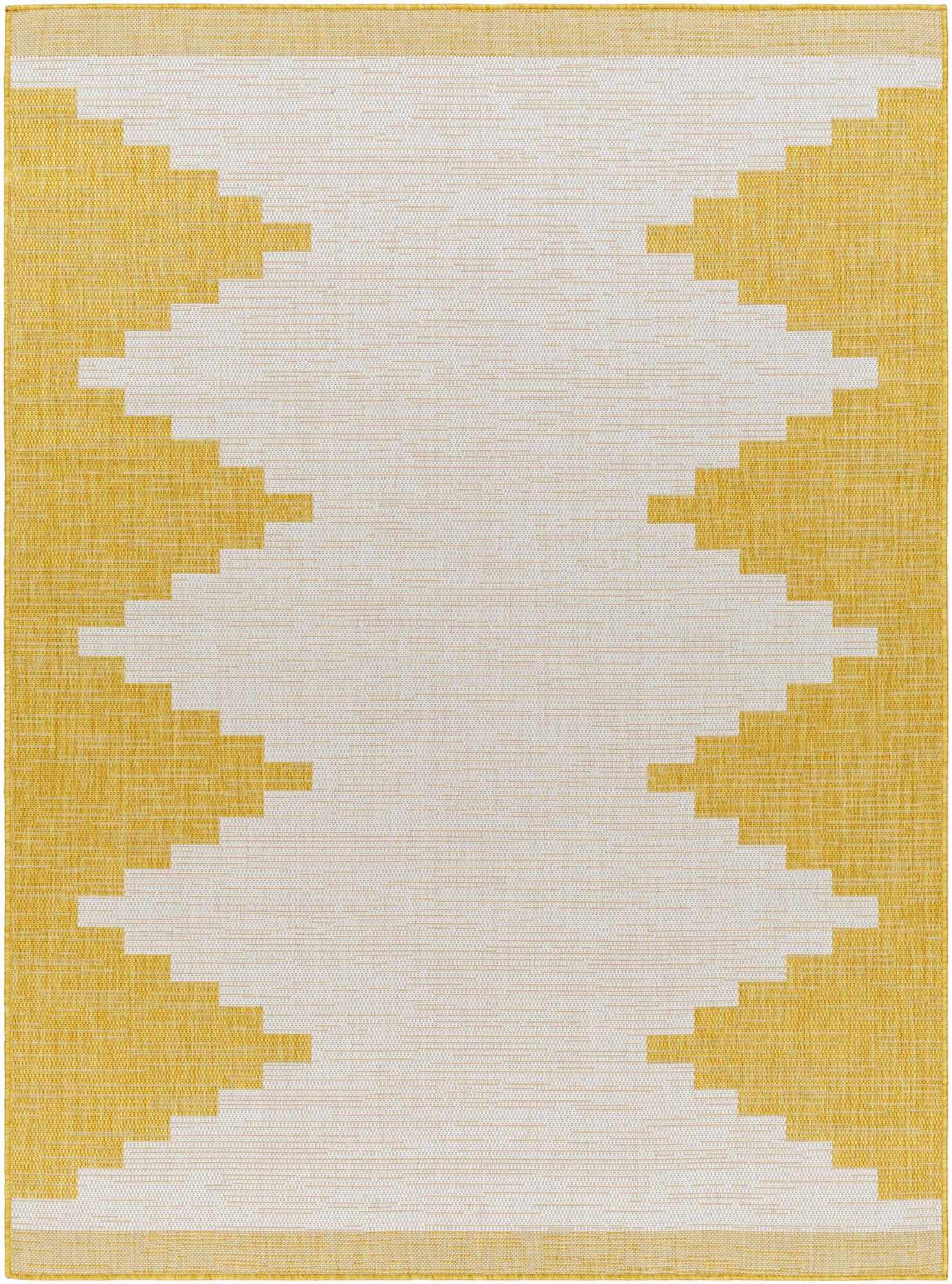 Djugun Yellow Outdoor Rug - Quahog Bay Bedding