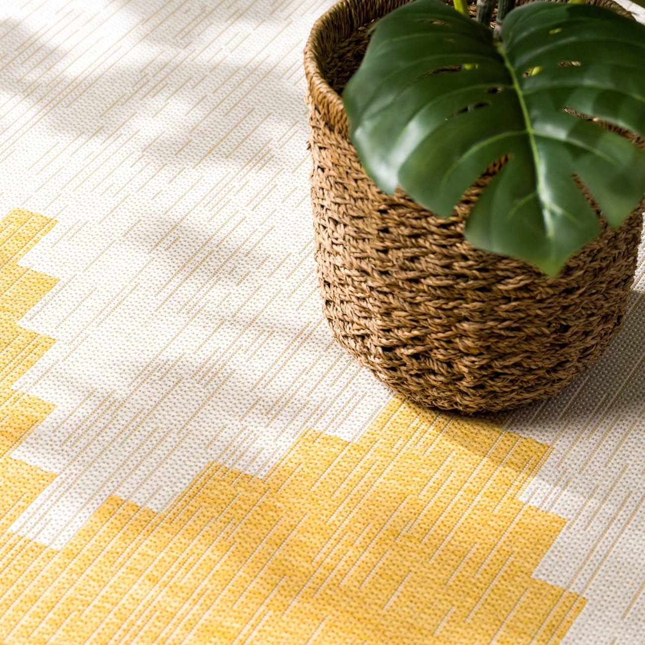 Djugun Yellow Outdoor Rug - Quahog Bay Bedding