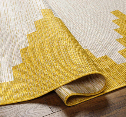 Djugun Yellow Outdoor Rug - Quahog Bay Bedding