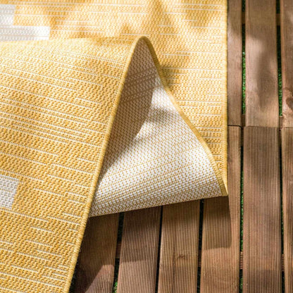 Djugun Yellow Outdoor Rug - Quahog Bay Bedding