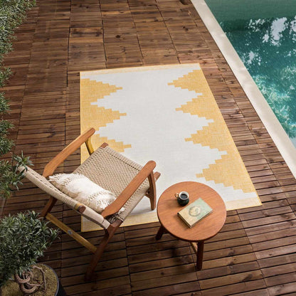 Djugun Yellow Outdoor Rug - Quahog Bay Bedding